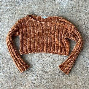 Chenille Crop Sweater